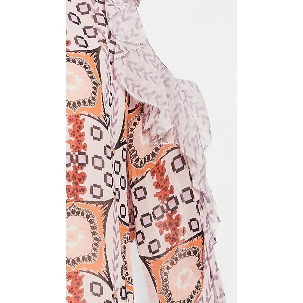 Temperley London 100% silk Etoile Printed Blouse size US6(UK10) - Picture 6 of 12